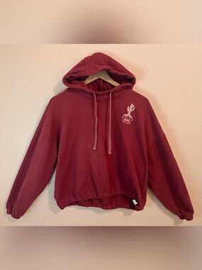 Ariat Women's XL Essential Cropped Top Hoodie Burgundy
